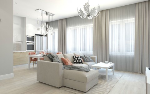 Дизайн 3 ком.квартиры 74 кв.м г. Хабаровск